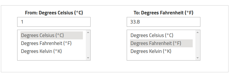 Temperature Converter Celsius Fahrenheit
