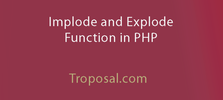 difference between implode and explode function in php with example