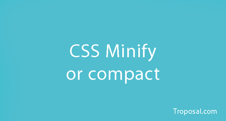 CSS Minify Or Compact